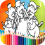 icon android Coloring 3 Little Pigs Games