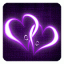 icon android Purple Hearts Live Wallpaper