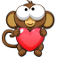 icon android Bubble Monkey Valentine's Day!